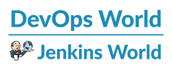 DevOps world Jenkins world logo blue small